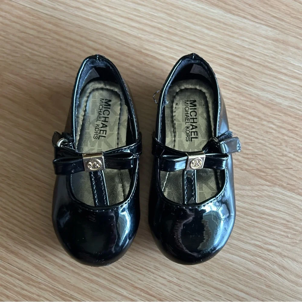 Michael Kors Black Patent Leather Ballet Flats Baby Size 5